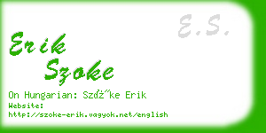 erik szoke business card